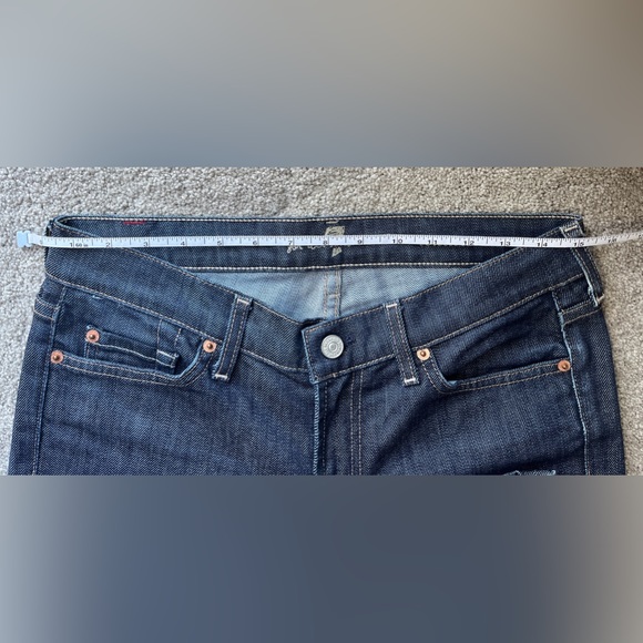 7 For All Mankind Original Roxanne Skinny Dark Blue Wash | Size 29 | 32’’ Inseam - Picture 10 of 12